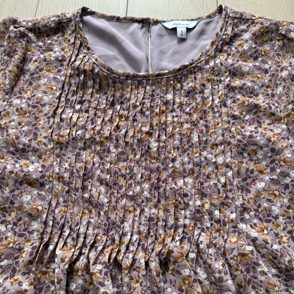 Reitmans Purple Floral Chiffon Dress Women’s Size Small Lined - Picture 3 of 11